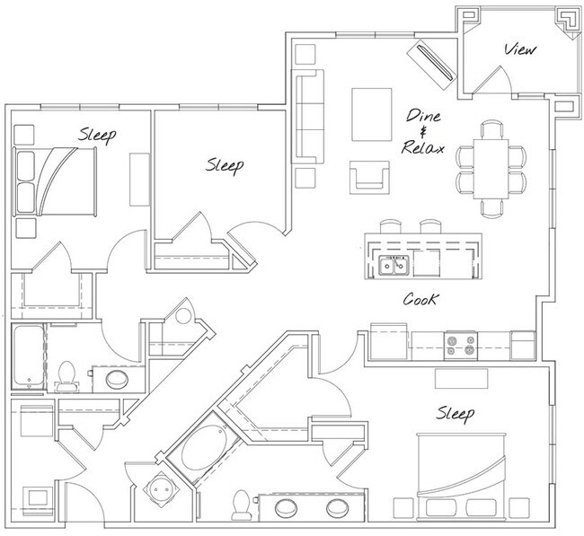 3 Beds • 2 Bath 3312 floor plan